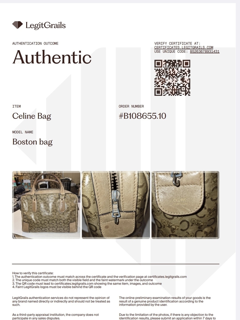 Vintage Celine C Macadam Boston Bag - Picture 13 of 13